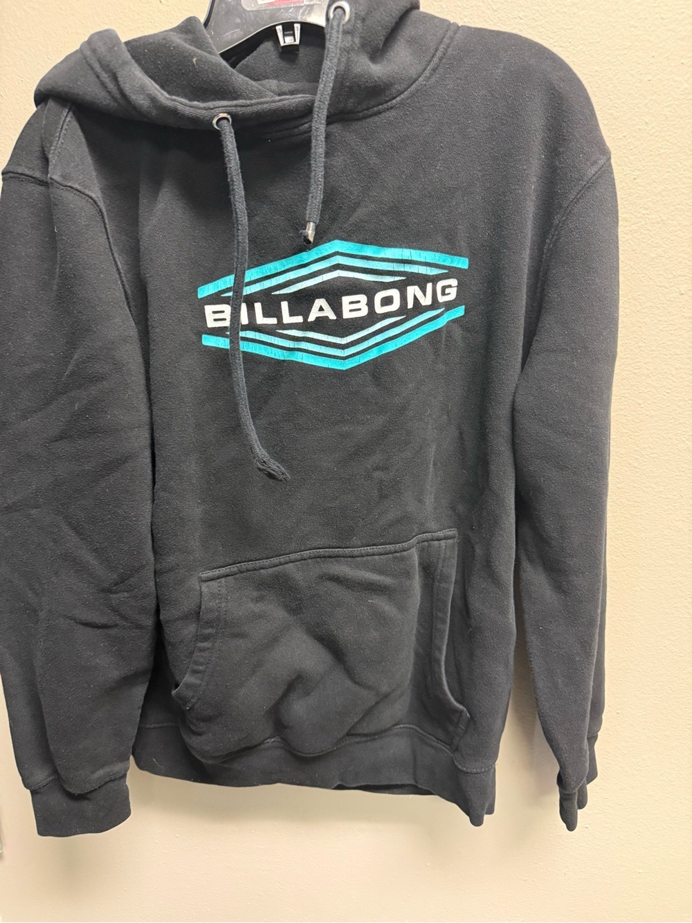Billabong Black Hoodie with Teal and White Logo